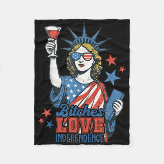 Retro Es Liebe Unabhängigkeit Funny 4. Juli Fleecedecke