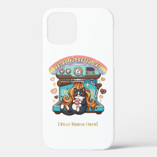 Retro-Espresso-Katz-Café-Barista Personalisiert Case-Mate iPhone Hülle