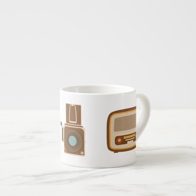 Retro Espresso Tasse (Vorderseite Rechts)