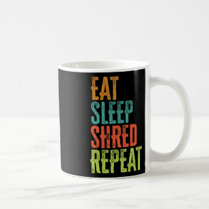 Retro essen Sleep Shred Wiederholung Snowboarden S Kaffeetasse