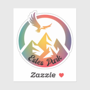 Retro Estes Park Wandern Aufkleber