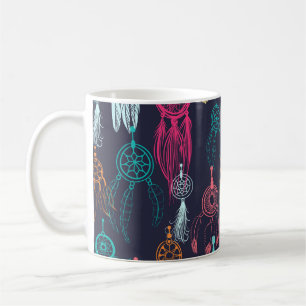 Retro-Ethnisches Doodle: Dreamcatcher-Kollektion Kaffeetasse
