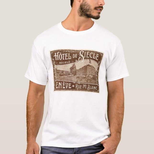 Rétro étiquette Hotel Du Siecle T-shirt (Devant)