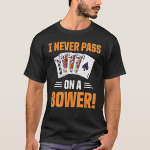 Retro Euchre Spiel Kartenspiel nie auf einem Bogen T-Shirt