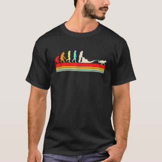 Retro-Evolution-Hundeschlittenfahren Lustiges Hund T-Shirt
