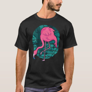 Retro Exotic Animal Bird Lover Tropenrosa Flami T-Shirt