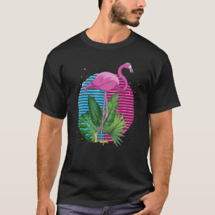 Retro Exotic Animal Lover Tropical Bird Pink Flami T-Shirt