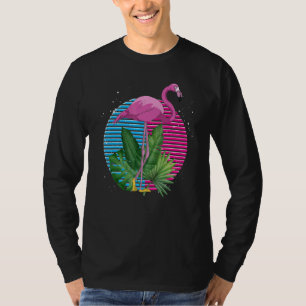 Retro Exotic Animal Lover Tropical Bird Pink Flami T-Shirt
