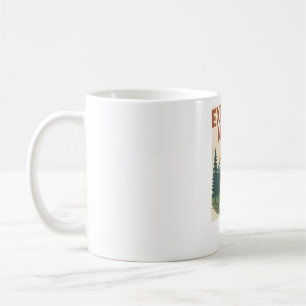Retro "Explore More" Bergabenteuer Kaffeetasse
