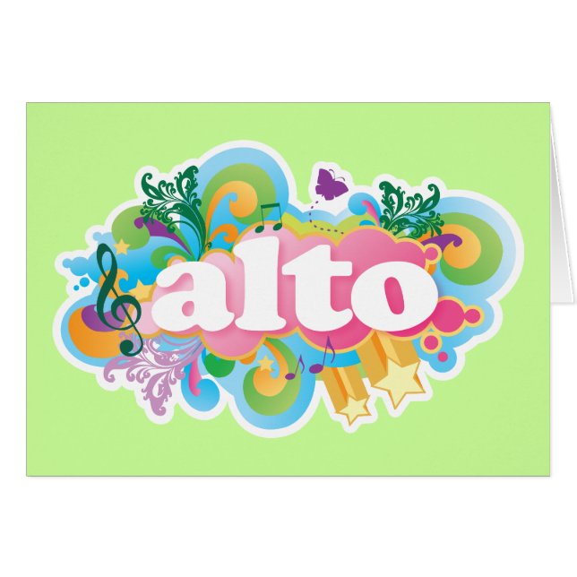 Retro Explosions-Alt-Sänger-Chor-Geschenk (Vorderseite (Horizontal))