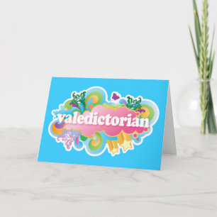 Retro Explosionvaledictorian-Abschluss-Geschenk Karte