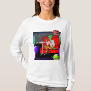 Retro Extraterrestrial in der Disco Lounge aus den T-Shirt