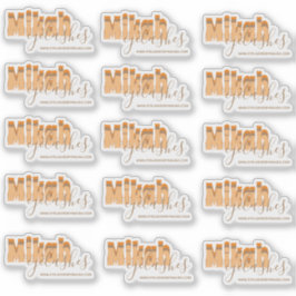 Retro Eyelashes Business Owner Clear Labels