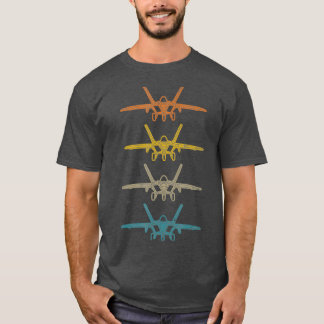 Retro F22 Raptor Fighter Jet Schematic Vintag T-Shirt