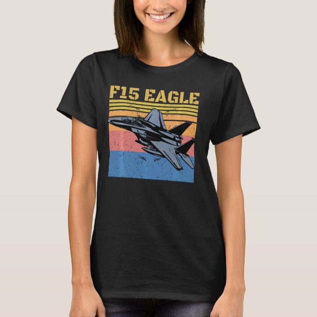 Retro F 15 Eagle Military Jet F15 Fighter Jet 4. T-Shirt (Vorderseite)