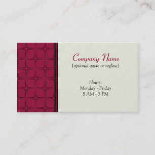 Retro Fab Business Card, Magenta Visitenkarte