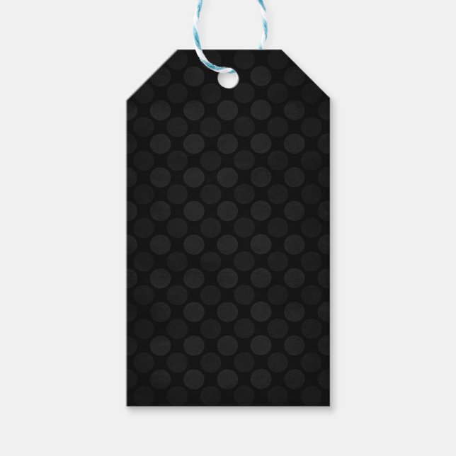 Retro Faded Black Circles Geschenkanhänger (Vorderseite)