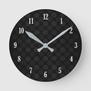 Retro Faded Black Circles Runde Wanduhr