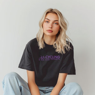 Retro-Fahrrad Mädchen Ironie schwarz gelb Tri-Blend Shirt