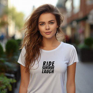 Retro-Fahrrad Mädchen Ironie schwarz Tri-Blend Shirt