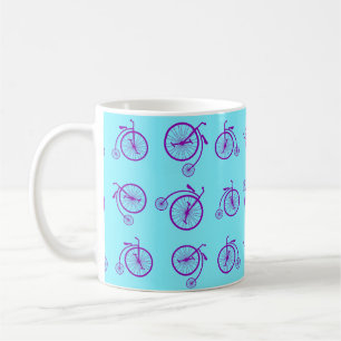 Retro Fahrrad Muster Kaffeetasse