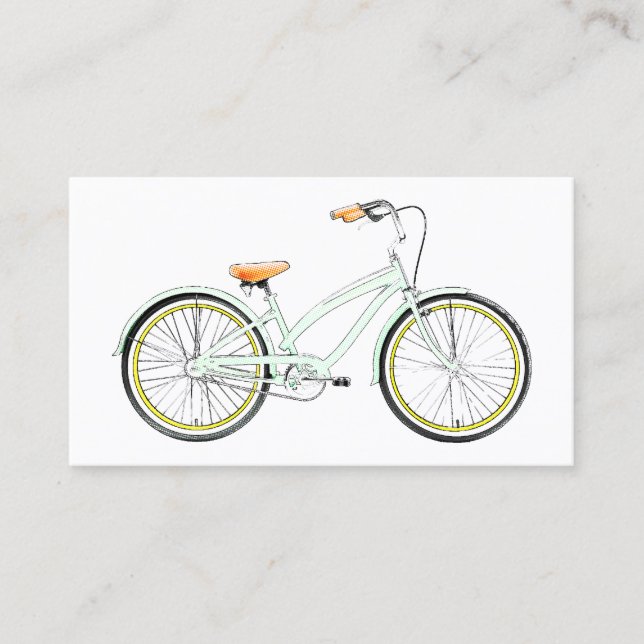 Retro-Fahrrad-Visitenkarte Visitenkarte (Vorderseite)