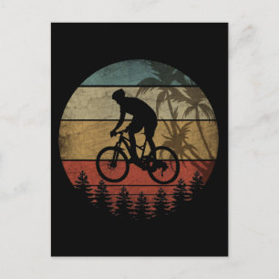 RETRO-FAHRRADFAHREN POSTKARTE