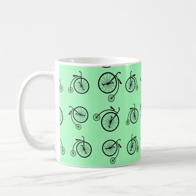 Retro-Fahrradmuster Kaffeetasse (Links)