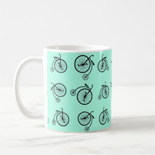 Retro-Fahrradmuster Kaffeetasse