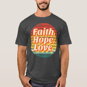 Retro Faith Hope Liebe T-Shirt