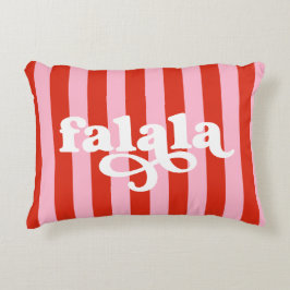 Retro Falala Christmas Red & Pink Dekokissen