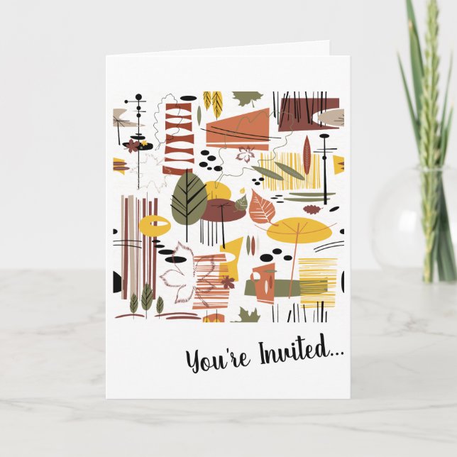 Retro Fall Gehen-Gehen Karte (Vorderseite)