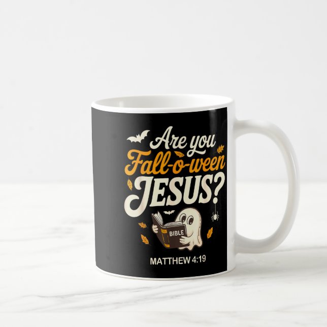 Retro Fall Religious Bible Matthew Are You Fall-o- Kaffeetasse (Rechts)