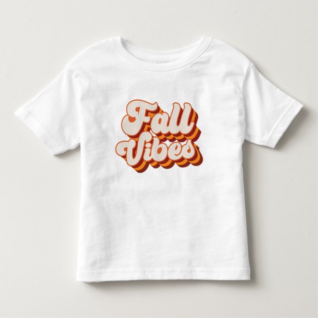 Retro Fall Vibes Kleinkind T-shirt (Vorderseite)
