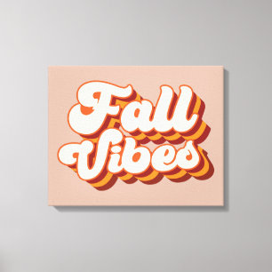 Retro Fall Vibes Leinwanddruck
