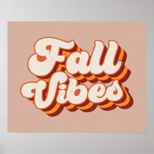 Retro Fall Vibes Poster