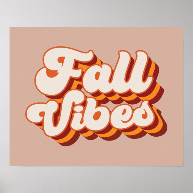 Retro Fall Vibes Poster (Vorne)