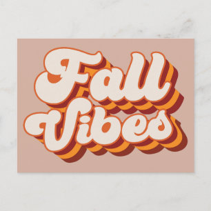 Retro Fall Vibes Postkarte