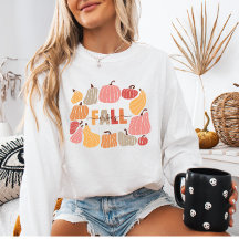 Retro Fall Vibes Sweatshirt mit farbigen Pumpkins