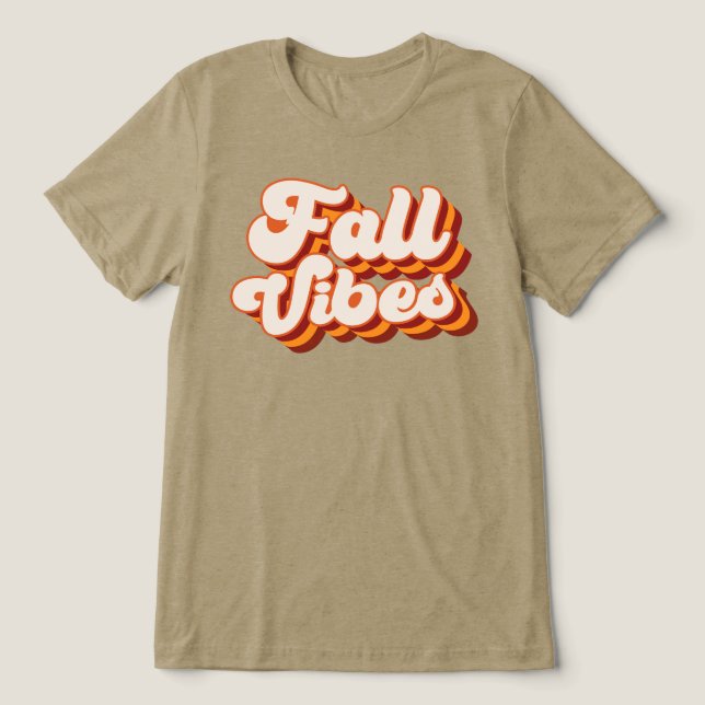 Retro Fall Vibes Tri-Blend Shirt (Design Vorderseite)