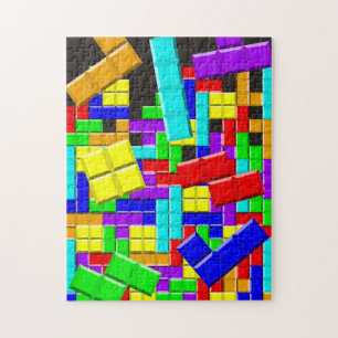 Retro Falling Bricks Arcade Game Puzzle