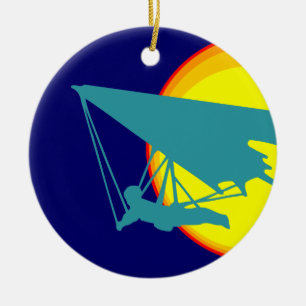 Retro Fallsegelflugzeug Keramikornament