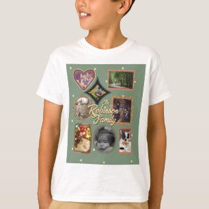 Retro-Familie 8 Foto-Collage CUSTOM T-Shirt