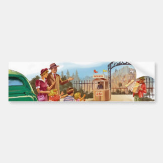 Retro-Familie Autoaufkleber