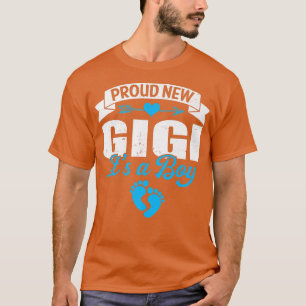 Retro Familie stolz auf neue Gigi Es ist ein Junge T-Shirt
