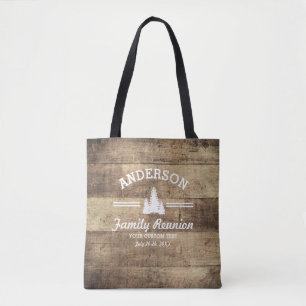 Retro-Familientreffen oder Reise   Rustikale Kiefe Tasche