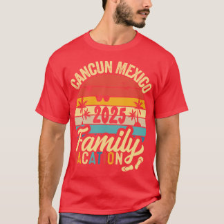 Retro-Familienurlaub 2025 Cancun Meico passendes S T-Shirt