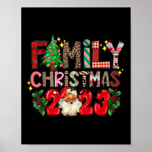 Retro Family Christmas Crew 2023 Matching Family Poster