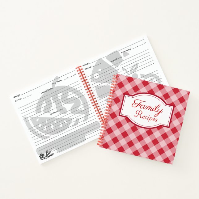 Retro Family Rezept Notebook Notizbuch (Innenseite)