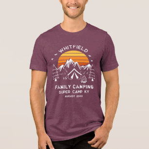 Retro Family Wiedersehen Matching Pine Trees Campi Tri-Blend Shirt